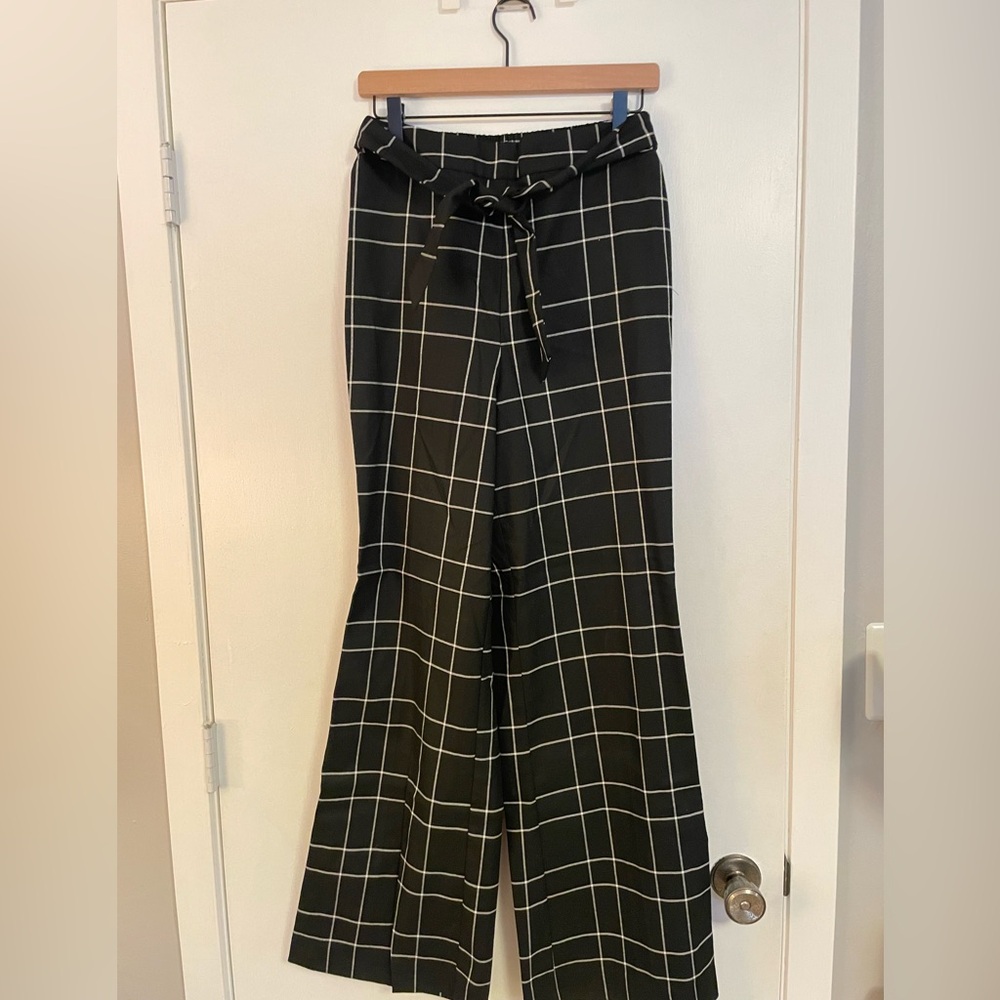 Black and white trousers